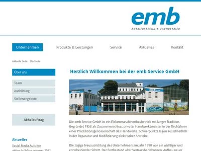 Website von emb Service GmbH