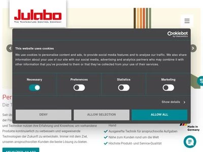 Website von JULABO GmbH