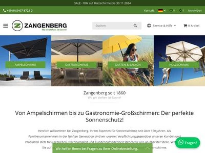 Website von Heinrich Zangenberg GmbH & Co. KG