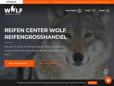 Website von Reifen Center Wolf GmbH & Co. KG