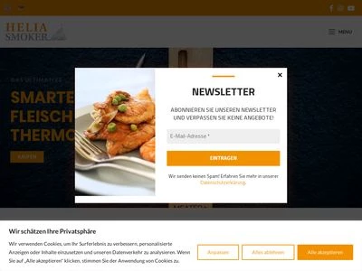 Website von HELIA SMOKER Räuchergeräte