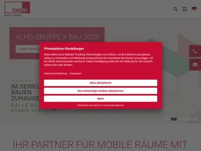 Website von FAGSI Vertriebs- und Vermietungs GmbH