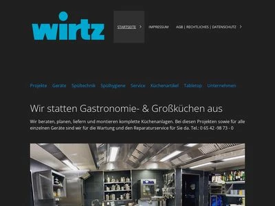 Website von Wirtz GmbH