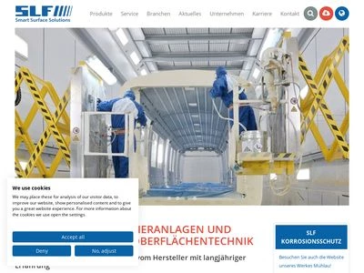 Website von SLF Oberflächentechnik GmbH