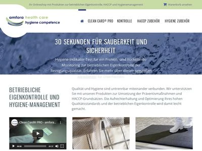 Website von amfora health care GmbH