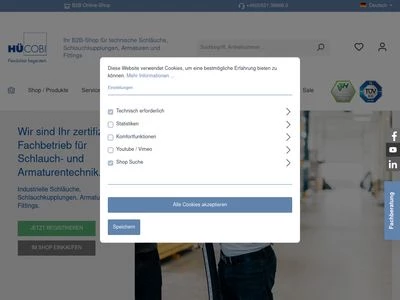 Website von HÜCOBI GmbH