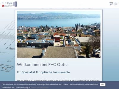 Website von F+C Optic GmbH