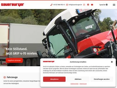 Website von F.X.S. Sauerburger - Traktoren und Gerätebau GmbH