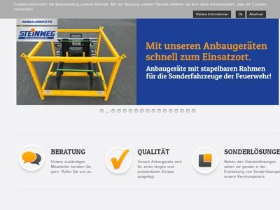 Website von SH Anbaugeräte GmbH