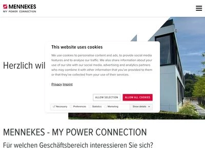 Website von MENNEKES Elektrotechnik GmbH & Co. KG