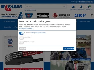 Website von Faber Industrietechnik GmbH