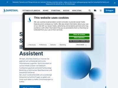 Website von Damstahl GmbH