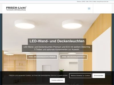 Website von FRISCH-Licht GmbH & Co. KG