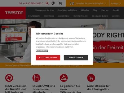 Website von Treston Deutschland GmbH