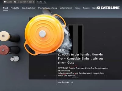 Website von SILVERLINE Küchengeräte und Handel GmbH