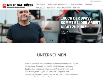 Website von Melle Gallhöfer Dach GmbH