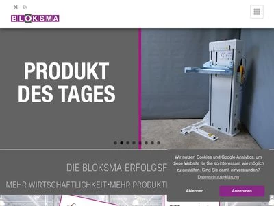 Website von BLOKSMA-Engineering GmbH