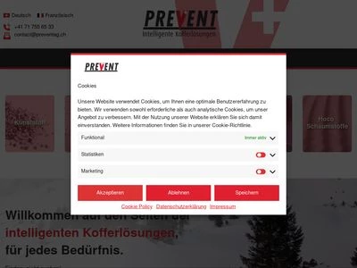 Website von Prevent AG