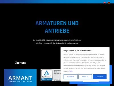 Website von ARMANT GmbH