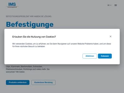 Website von IMS Verbindungstechnik GmbH & Co. KG