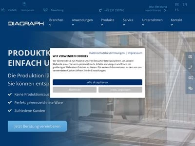 Website von ITW Diagraph GmbH