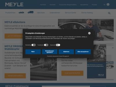 Website von MEYLE AG