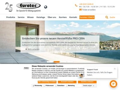 Website von E.u.r.o.Tec GmbH