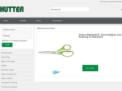 Website von Hütter GmbH