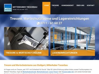 Website von Mitterhuber Tresorbau GmbH