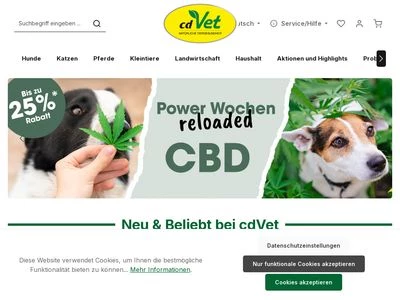 Website von cdVet Naturprodukte GmbH