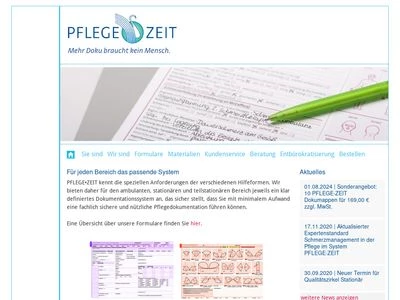 Website von PFLEGE ZEIT Dokumentationssysteme GmbH