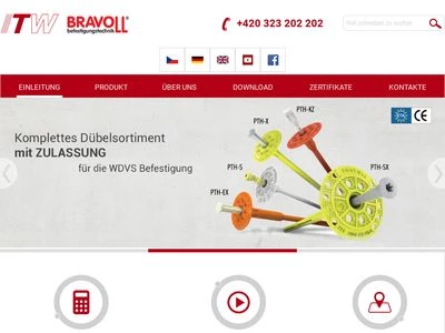 Website von ITW Construction Products CZ s.r.o.