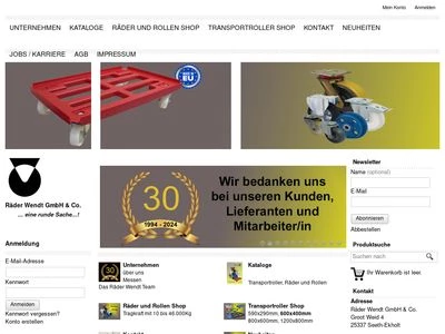 Website von Räder Wendt GmbH & Co.