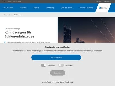 Website von AKG Thermotechnik International GmbH & Co. KG