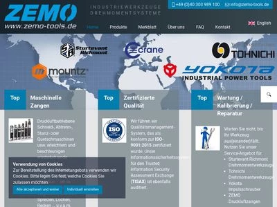 Website von ZEMO Vertriebs GmbH