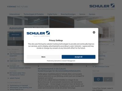 Website von Schuler AG