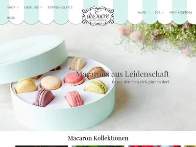 Website von duSucre Macarons