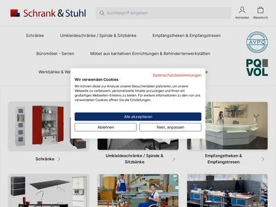 Website von Schrank und Stuhl