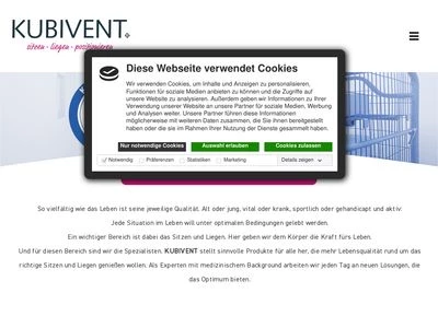 Website von KUBIVENT GmbH