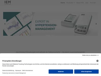 Website von I.E.M. GmbH