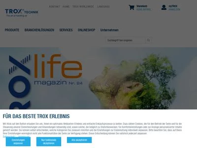 Website von TROX GmbH