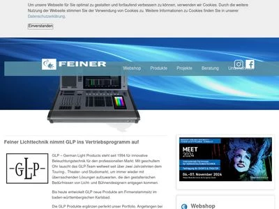 Website von FEINER LICHTTECHNIK GMBH