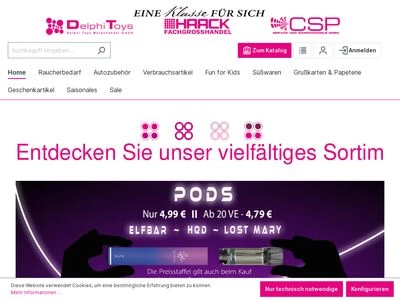 Website von Fachgroßhandel Haack