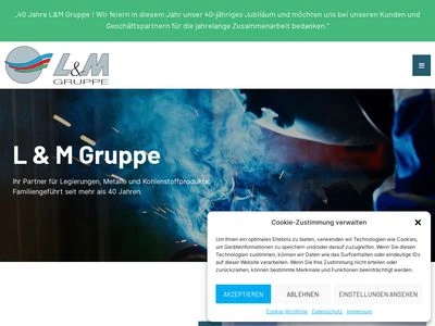 Website von L & M Holding GmbH