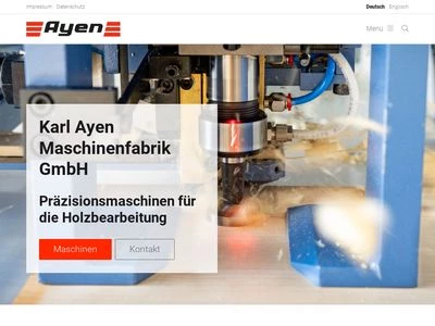 Website von Karl Ayen Maschinenfabrik GmbH