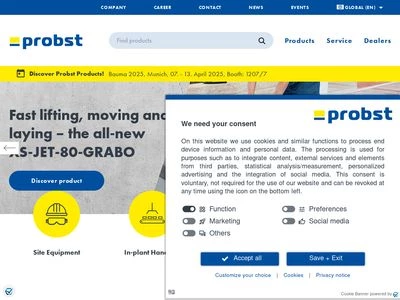 Website von Probst GmbH