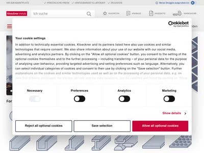 Website von Klöckner & Co Deutschland GmbH