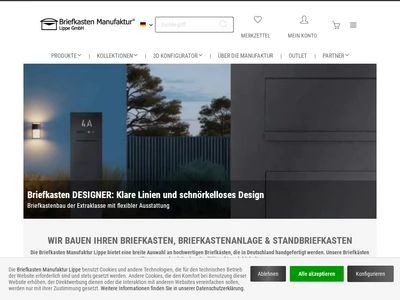 Website von Briefkasten Manufaktur Lippe GmbH