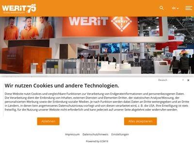 Website von WERIT Kunststoffwerke W. Schneider GmbH & Co.KG