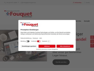 Website von Fouquet Elektrogroßhandel GmbH